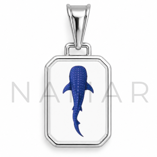 WHALE SHARK BLUE. silver