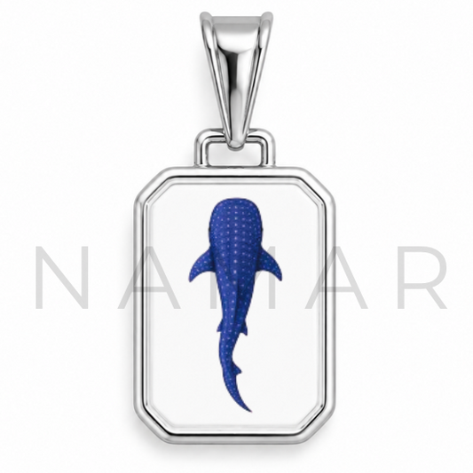 WHALE SHARK BLUE. silver