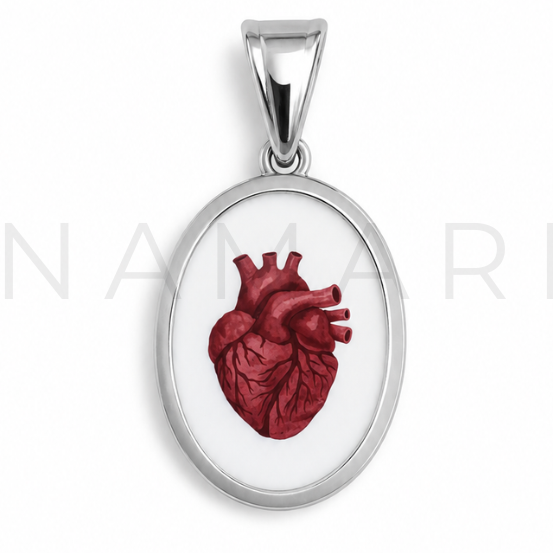 ANATOMICAL HEART. silver