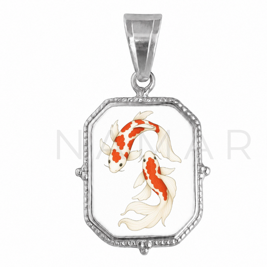 DOUBLE KOI. silver