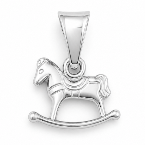 ROCKING HORSE. silver